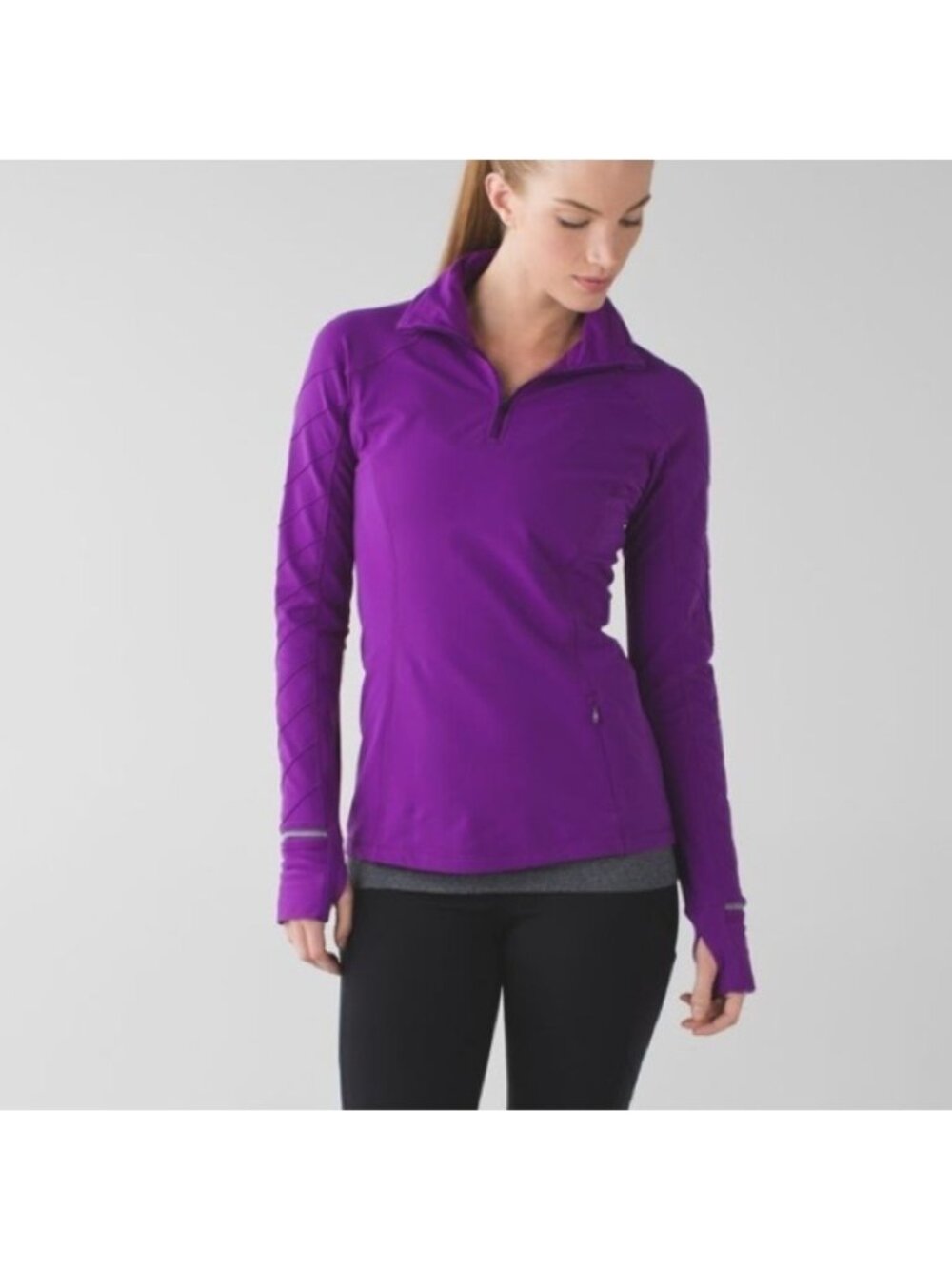 Lululemon Face the Frost 1/2 Zip Tech Fleece Pullover Tender Violet